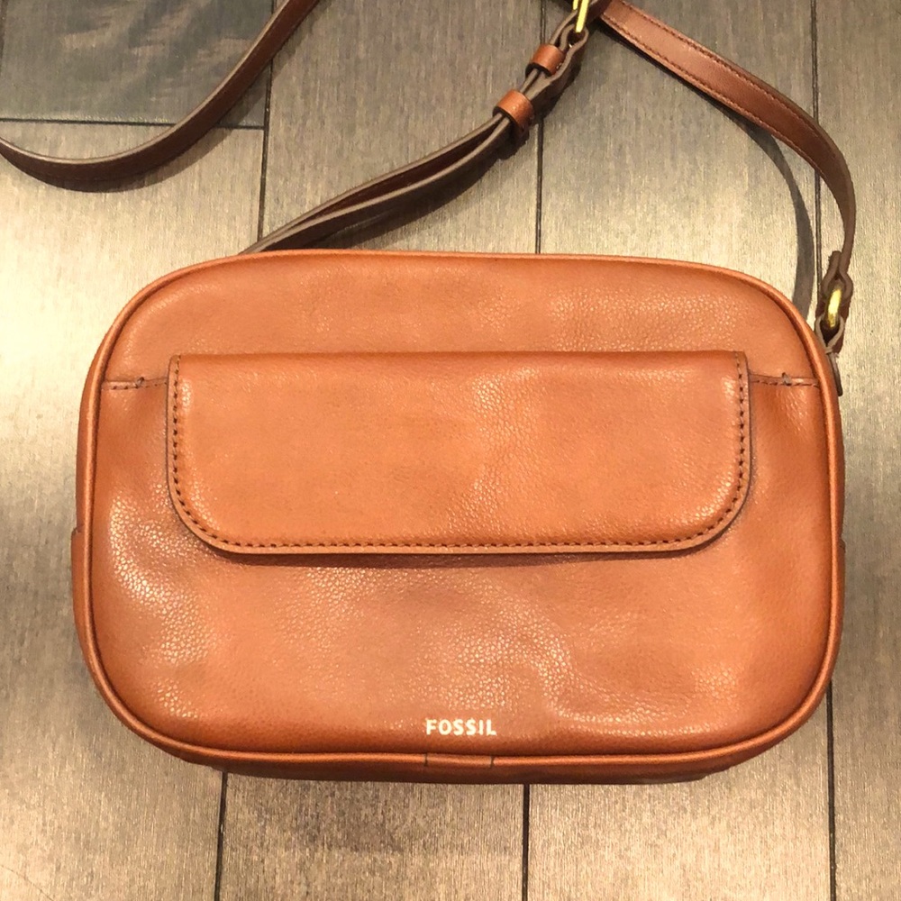 Fossil Avery brown crossbody bag